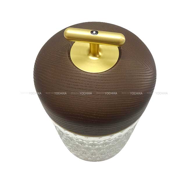 HERMES lighting Saint Louis Folia portable lamp wood Acorn LED Brown Crystal Mat Gold HW 1501E500[BRAND NEW][Authentic]