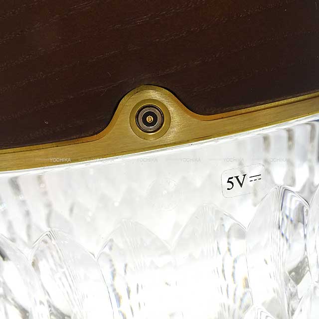 HERMES lighting Saint Louis Folia portable lamp wood Acorn LED Brown Crystal Mat Gold HW 1501E500[BRAND NEW][Authentic]