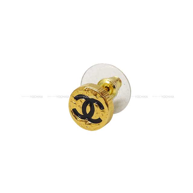 CHANEL pierced earring COCO mark Round Gold Gold HW[BRAND NEW][Authentic]