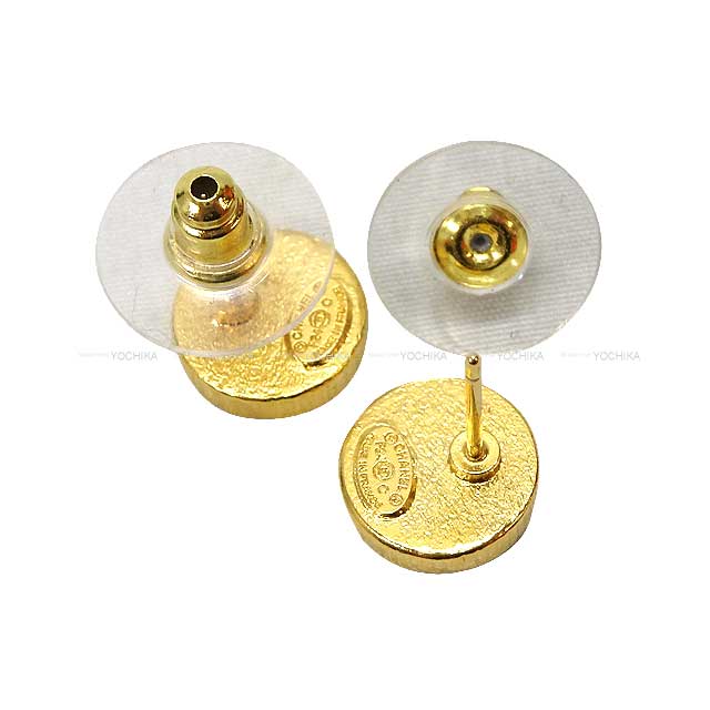 CHANEL pierced earring COCO mark Round Gold Gold HW[BRAND NEW][Authentic]