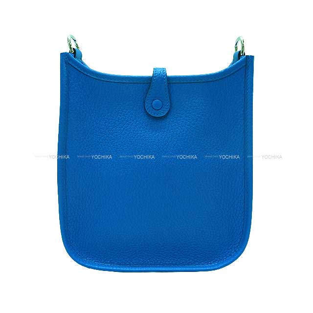 HERMES Shoulder bag Evelyne 16 TPM Bleu Zellige Taurillon Clemence Silver HW Stamp U[EXCELLENT][Authentic]