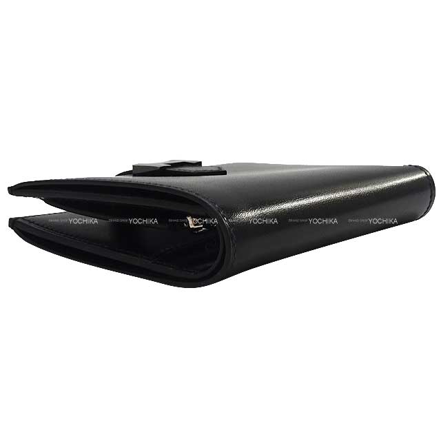 HERMES Bi-fold wallet Bearn Compact SO BLACK Monochrome Noir (Black) Box Calf Black HW Stamp B[EXCELLENT][Authentic]