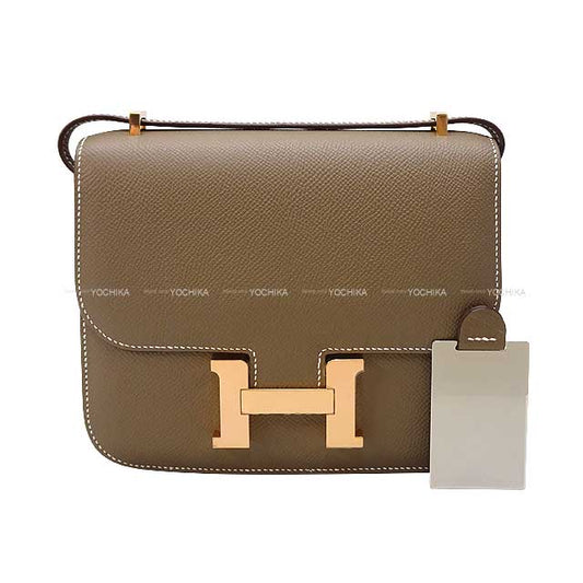 HERMES Shoulder bag Constance 3 18 Miroir Etoupe Veau Epsom Rose Gold HW Stamp B[BRAND NEW][Authentic]