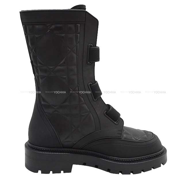 Christian Dior boots Evolution Macrocannage Strap Ankle Noir (Black) Rubber #37 KDI854CN90037[BRAND NEW][Authentic]