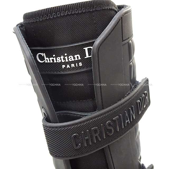 Christian Dior boots Evolution Macrocannage Strap Ankle Noir (Black) Rubber #37 KDI854CN90037[BRAND NEW][Authentic]