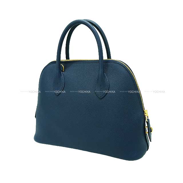 [Pre-loved] HERMES Shoulder bag Bolide1923 25 Bleu de Prusse Veau Epsom Gold HW Stamp B[LIKE NEW][Authentic]