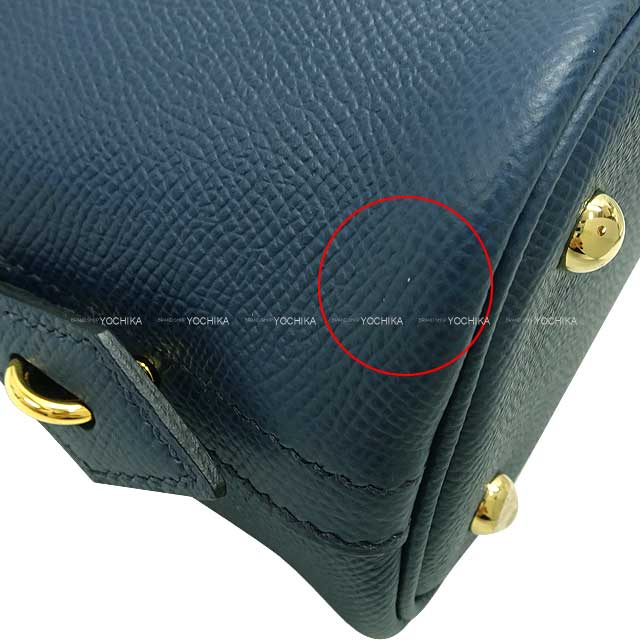 [Pre-loved] HERMES Shoulder bag Bolide1923 25 Bleu de Prusse Veau Epsom Gold HW Stamp B[LIKE NEW][Authentic]