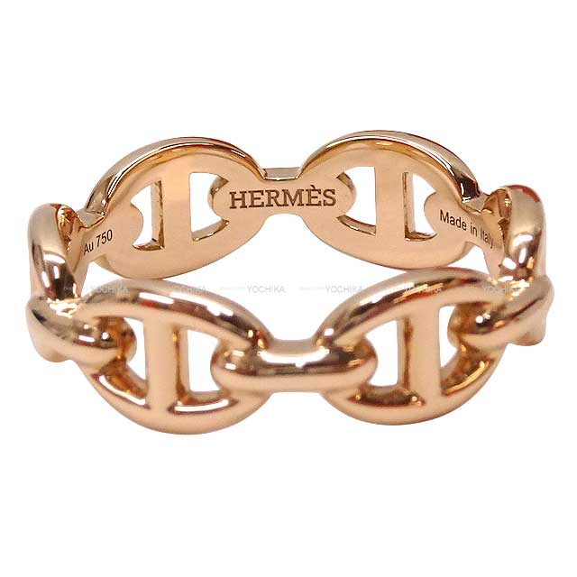 HERMES ring Chaine D'ancre Enchainee PM #52 Rose Gold AU750 52 Rose Gold HW[EXCELLENT][Authentic]