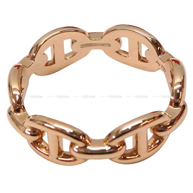 HERMES ring Chaine D'ancre Enchainee PM #52 Rose Gold AU750 52 Rose Gold HW[EXCELLENT][Authentic]