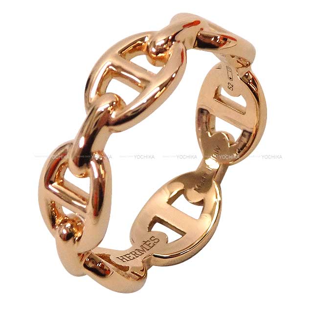 HERMES ring Chaine D'ancre Enchainee PM #52 Rose Gold AU750 52 Rose Gold HW[EXCELLENT][Authentic]