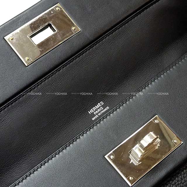 [Pre-loved] HERMES Shoulder bag Sac 24/24 29 Noir (Black) Veau Togo/Veau Swift Silver HW Stamp Y[LIKE NEW][Authentic]