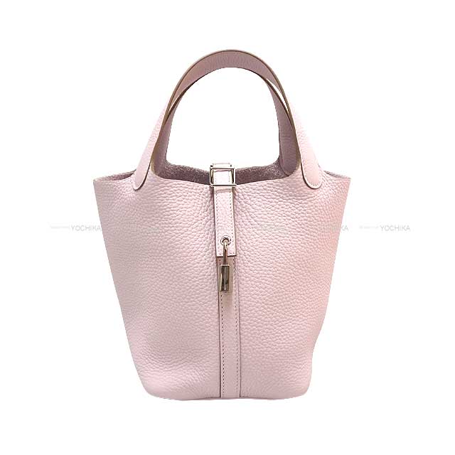 HERMES Handbag Picotin Lock 18 PM Mauve Pale Taurillon Clemence Silver HW Stamp W[BRAND NEW][Authentic]