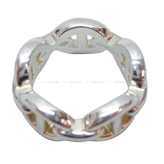 [Pre-loved] HERMES ring Chaine d'Ancre Enchainee PM #46 Silver Silver925 (SV925 Ag925) #46 Silver HW[LIKE NEW][Authentic]