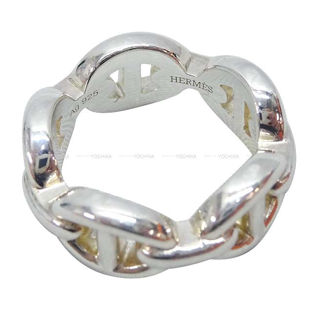 [Pre-loved] HERMES ring Chaine d'Ancre Enchainee PM #46 Silver Silver925 (SV925 Ag925) #46 Silver HW[LIKE NEW][Authentic]