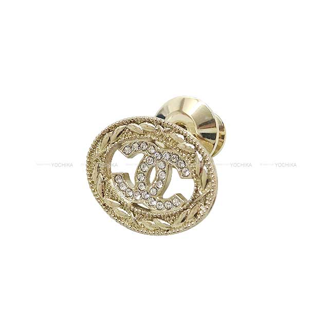 2023 CHANEL broach Coco Mark Three-piece Set Champagne Gold HW[EXCELLENT][Authentic]