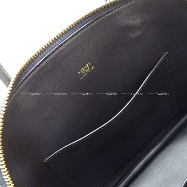 [Pre-loved] HERMES Shoulder bag Bolide1923 25 En Desordre Blue Indigo Veau Epsom/Veau Swift/Vache Hunter Gold HW Stamp B[LIKE NEW][Authentic]