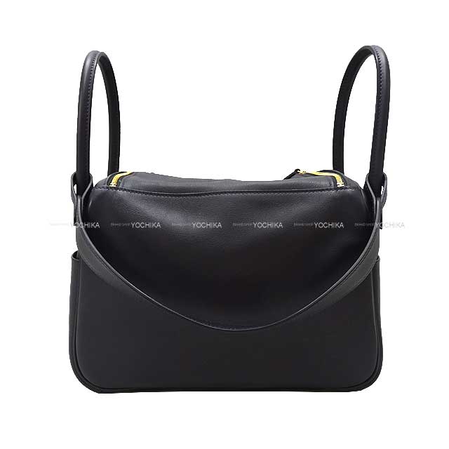 [Pre-loved] HERMES Shoulder bag Lindy 26 Verso Caban/Blue Fride Evercalf Gold HW Stamp B[LIKE NEW][Authentic]