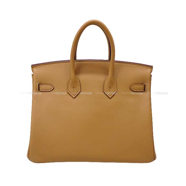 HERMES Handbag Birkin25 In & Out Biscuit Veau Swift Silver HW Stamp B[BRAND NEW][Authentic]