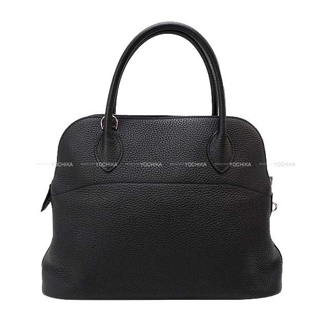 [Pre-loved] HERMES Shoulder bag Bolide31 Noir (Black) Taurillon Clemence Silver HW Stamp X[LIKE NEW][Authentic]