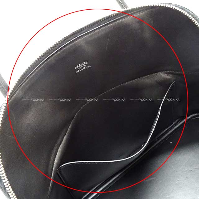 [Pre-loved] HERMES Shoulder bag Bolide31 Noir (Black) Taurillon Clemence Silver HW Stamp X[LIKE NEW][Authentic]