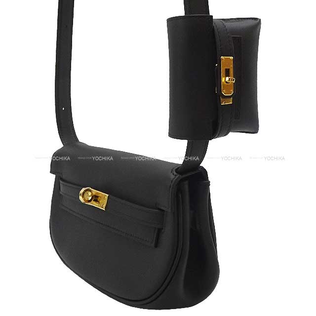 2023 SS limited HERMES Shoulder bag Kelly Moove Noir (Black) Veau Swift Gold HW Stamp B[BRAND NEW][Authentic]