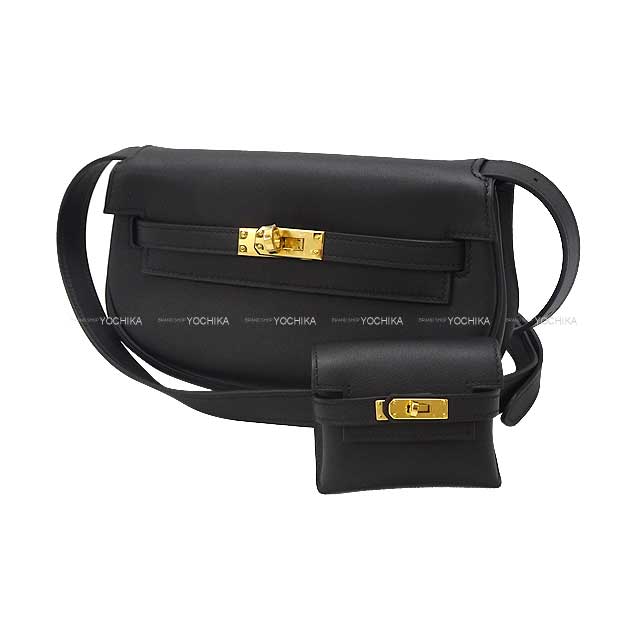 2023 SS limited HERMES Shoulder bag Kelly Moove Noir (Black) Veau Swift Gold HW Stamp B[BRAND NEW][Authentic]