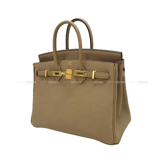 HERMES Handbag Birkin25 Beige Marfa Veau Togo Gold HW Stamp B[BRAND NEW][Authentic]