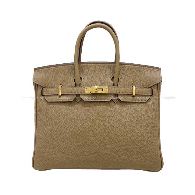 HERMES Handbag Birkin25 Beige Marfa Veau Togo Gold HW Stamp B[BRAND NEW][Authentic]