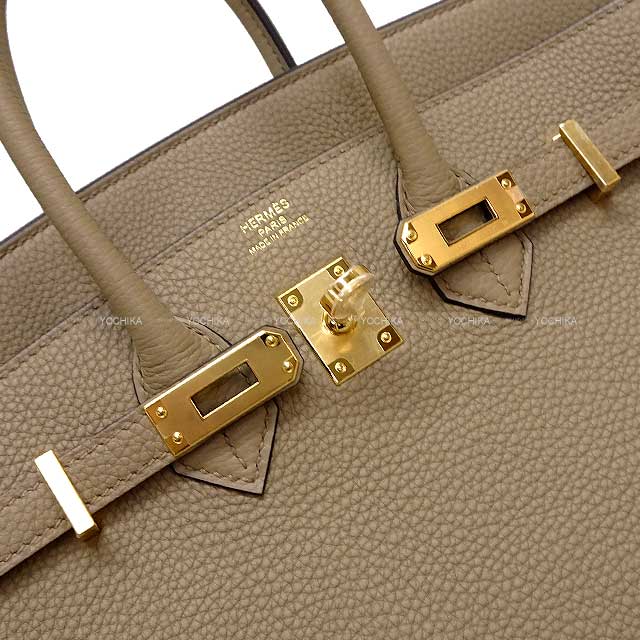 HERMES Handbag Birkin25 Beige Marfa Veau Togo Gold HW Stamp B[BRAND NEW][Authentic]