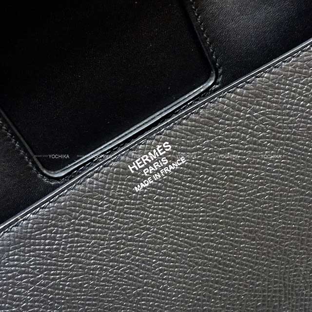 [Pre-loved] HERMES Shoulder bag DELLA CAVALLERIA MINI Noir (Black) Veau Epsom Silver HW Stamp U[LIKE NEW][Authentic]