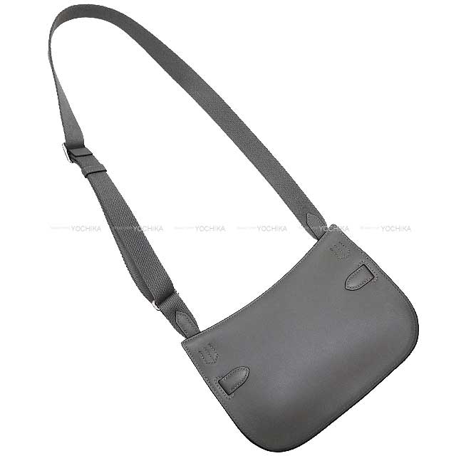 HERMES Shoulder bag Jypsiere Mini Gris Meyer Veau Swift Silver HW Stamp B[BRAND NEW][Authentic]