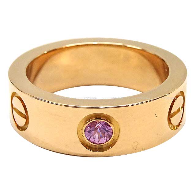[Pre-loved] CARTIER ring Love Ring 1P Pink Saphir #47 K18 pink gold/Pink Saphir #47 B4064447[LIKE NEW][Authentic]