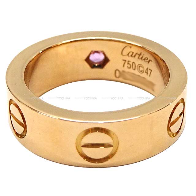 [Pre-loved] CARTIER ring Love Ring 1P Pink Saphir #47 K18 pink gold/Pink Saphir B4064447[LIKE NEW][Authentic]