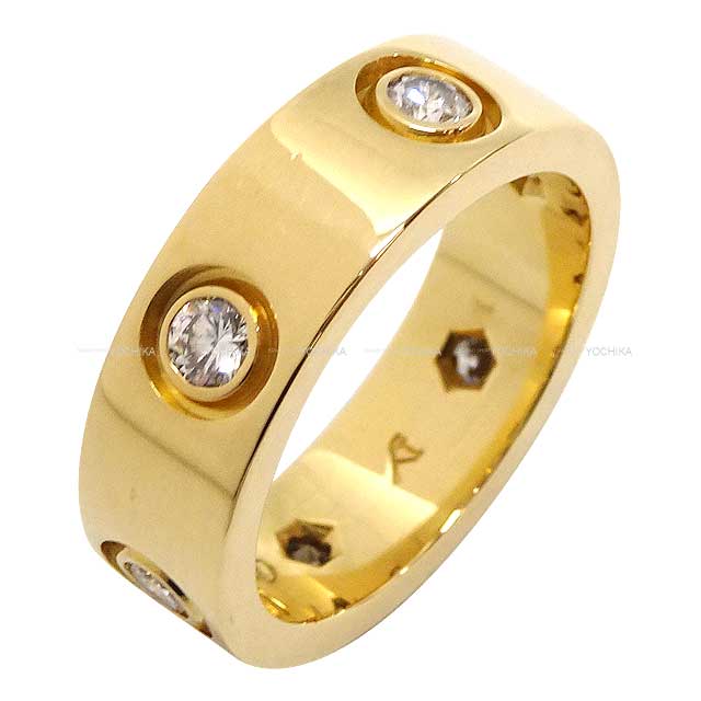 [Pre-loved] CARTIER ring Love ring 6P Full-diamonds #47 K18 Yellow gold/Diamonds #47 B4097500[LIKE NEW][Authentic]