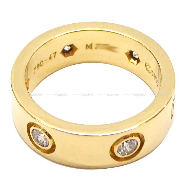 [Pre-loved] CARTIER ring Love ring 6P Full-diamonds #47 K18 Yellow gold/Diamonds B4097500[LIKE NEW][Authentic]