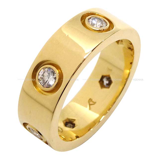 [Pre-loved] CARTIER ring Love ring 6P Full-diamonds #47 K18 Yellow gold/Diamonds B4097500[LIKE NEW][Authentic]