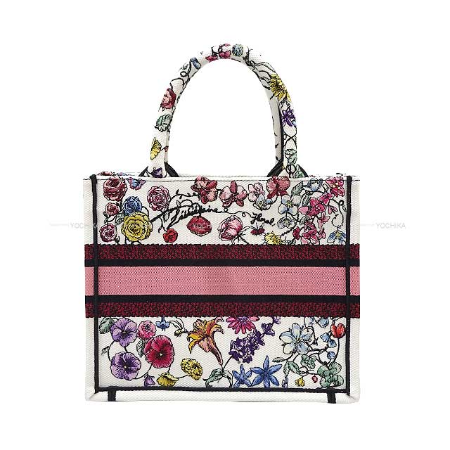 2023 AW Limited Christian Dior tote bag Book tote Small FLORILEGIO Embroidery Blanc (White)/Multicolor Cotton canvas M1265ZEMF_M933[BRAND NEW][Authentic]