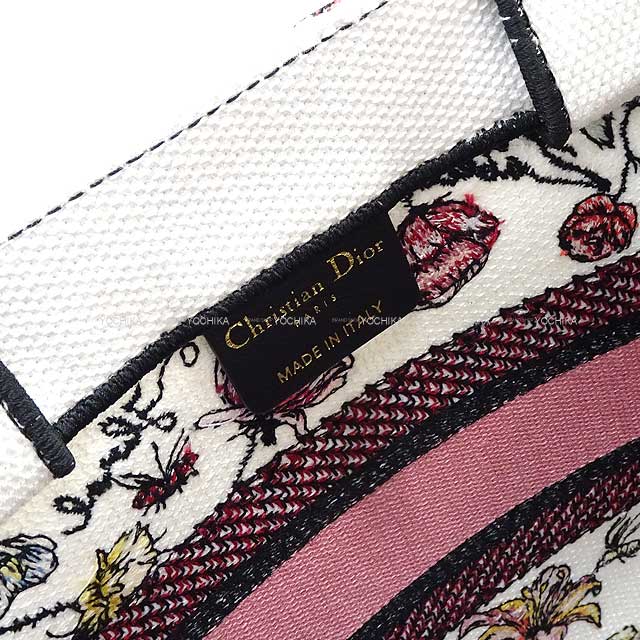 2023 AW Limited Christian Dior tote bag Book tote Small FLORILEGIO Embroidery Blanc (White)/Multicolor Cotton canvas M1265ZEMF_M933[BRAND NEW][Authentic]