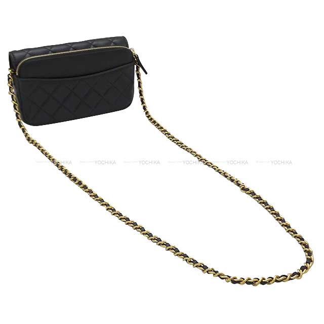 CHANEL Carrying case Matelasse COCO Mark Lucky Charm Phone Chain Shoulder Bag Noir (Black) Lambskin Gold HW AP2096[BRAND NEW][Authentic]