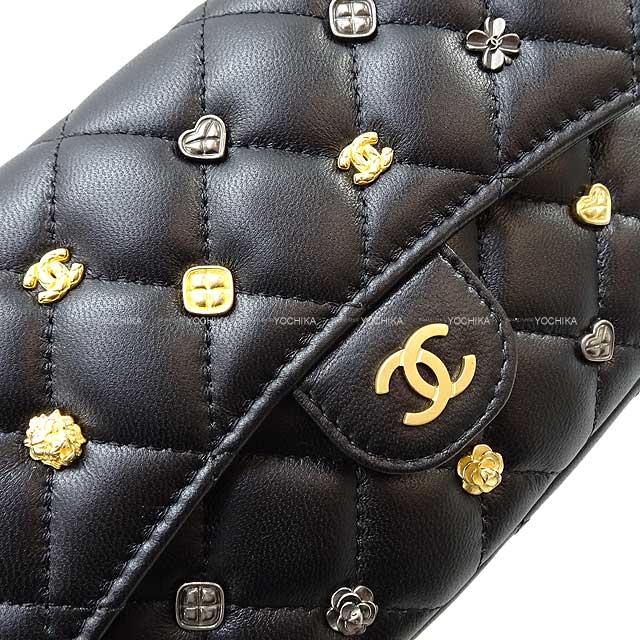 CHANEL Carrying case Matelasse COCO Mark Lucky Charm Phone Chain Shoulder Bag Noir (Black) Lambskin Gold HW AP2096[BRAND NEW][Authentic]