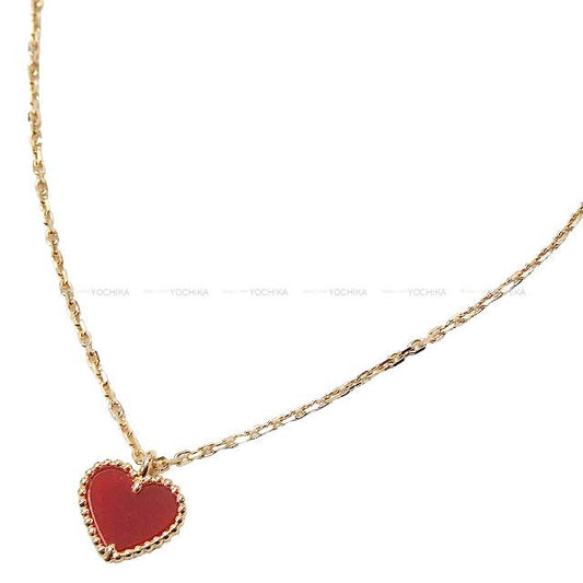 Van Cleef & Arpels necklace Sweet Alhambra Heart Red K18Pink gold/carnelian VCARN59N00[EXCELLENT][Authentic]