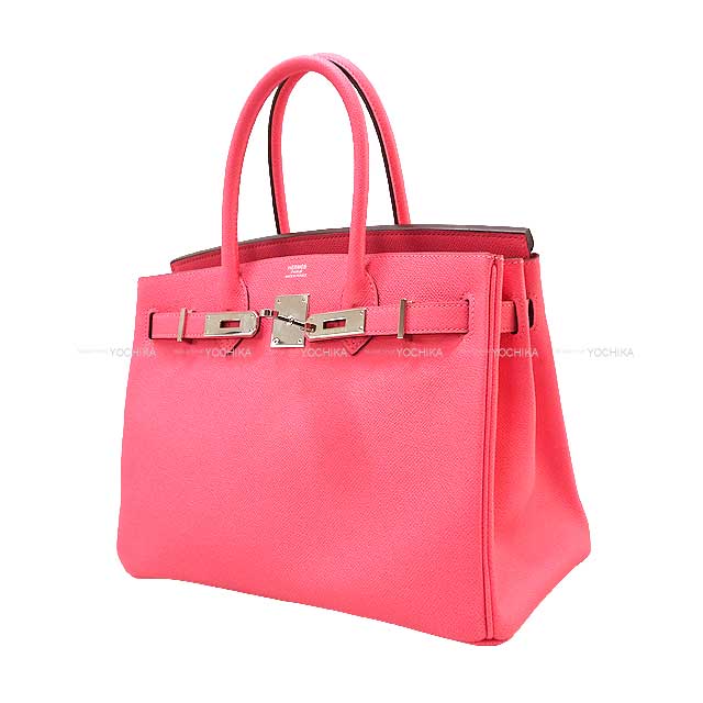 [Pre-loved] HERMES Handbag Birkin30 Rose Azalee Ever Grain Silver HW Stamp Y[LIKE NEW][Authentic]