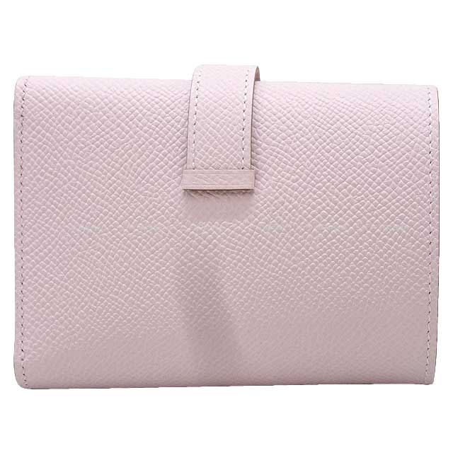 HERMES Tri-fold wallet Bearn Combine Mauve Pale Veau Epsom Silver HW Stamp B[BRAND NEW][Authentic]