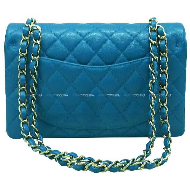 CHANEL Shoulder bag Matelasse 23 Cocomark W Flap Chain cobalt blue Graind Calf(Caviarskin) Champagne Gold HW A01113[ALMOST NEW][Authentic]