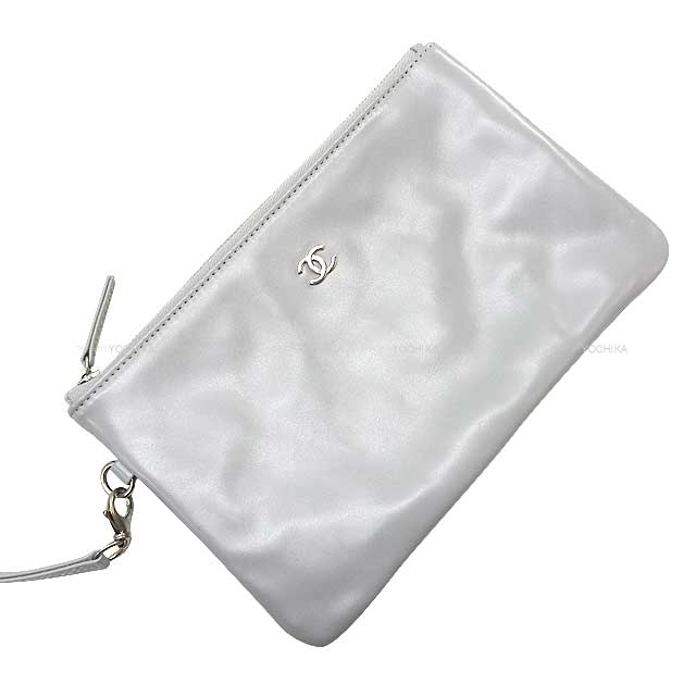 CHANEL Handbag Chanel 22 matelasse with medal charm small hobo Light gray Lambskin Silver HW AS3260[EXCELLENT][Authentic]