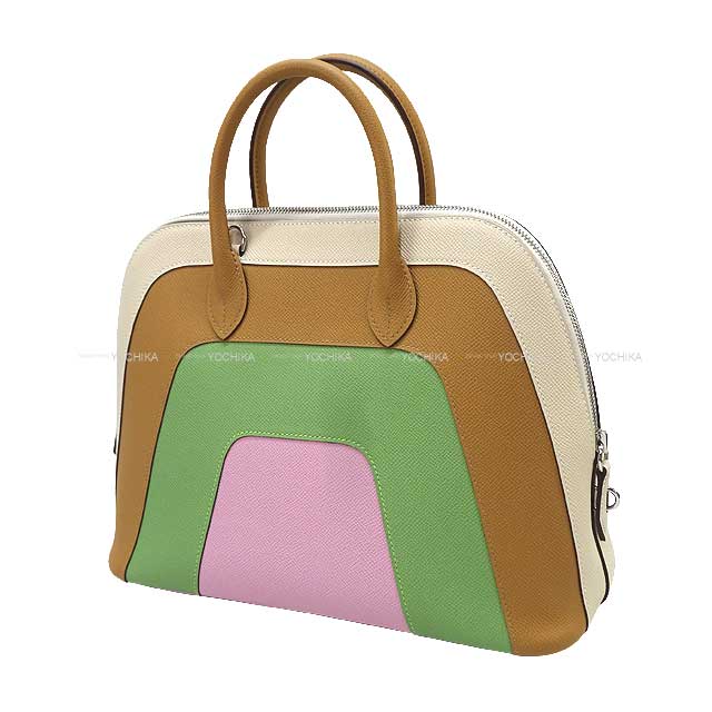 HERMES Shoulder bag Bolide1923 30 Rainbow Nata/Chai/Vert criquet/Mauve sylvestre Veau Epsom Silver HW Stamp B[BRAND NEW][Authentic]