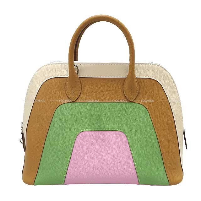 HERMES Shoulder bag Bolide1923 30 Rainbow Nata/Chai/Vert criquet/Mauve sylvestre Veau Epsom Silver HW Stamp B[BRAND NEW][Authentic]