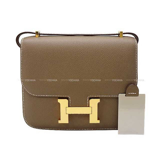 HERMES Shoulder bag Constance 3 18 Miroir Etoupe Veau Epsom Gold HW Stamp W[BRAND NEW][Authentic]