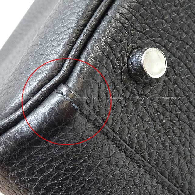 [Pre-loved] HERMES Shoulder bag Lindy 30 Verso Noir (Black)/Toffee Taurillon Clemence Silver HW Stamp A[LIKE NEW][Authentic]