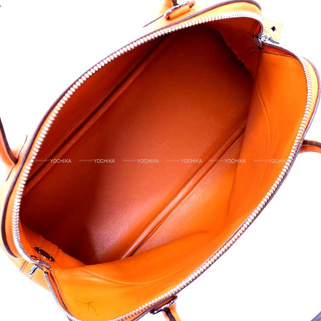 [Pre-loved] HERMES Shoulder bag Bolide31 Orange Taurillon Leather Silver HW Stamp □N[USED A][Authentic]